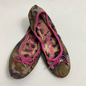 Sam Edelman Camouflage Ballet Flats Girls Sz 3.5 M
